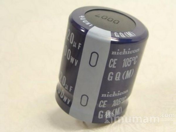 Конденсатор Nichicon 120мкФ 400в электролит GQ(M)