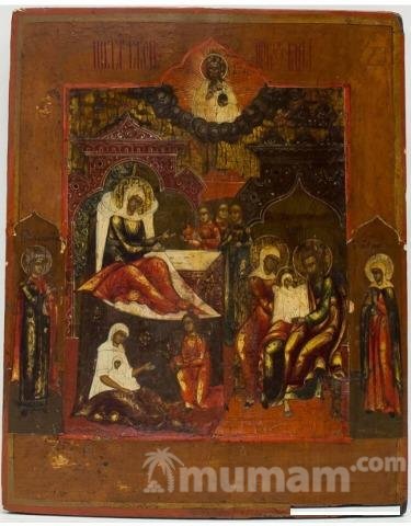 Икона 19 век Рождество Богородицы (Екатерина, Алек