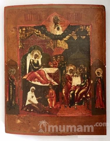 Икона 19 век Рождество Богородицы (Екатерина, Алек