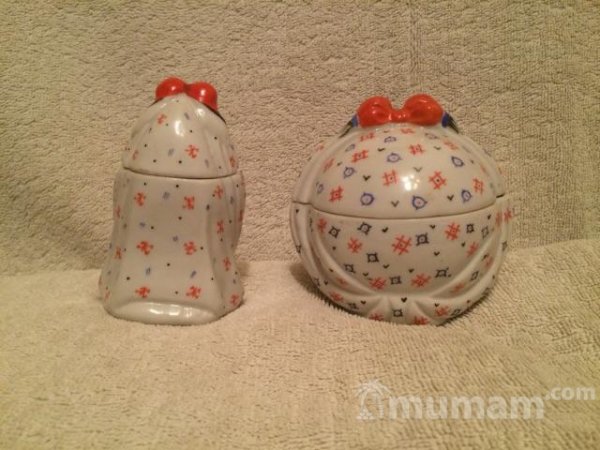 Фарфоровая статуэтка Горчичница и Масленка